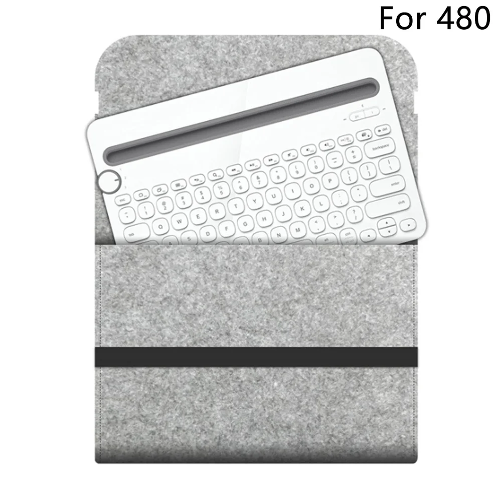 

Protective Felt Portable Storage Anti Shock Cover Carrying Case Accessories Flexible Travel Keyboard Bag For Logitech K380