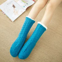 Теплые зимние носки удобные женские зимние супер мягкие теплые уютные пушистые флисовые Носки Рождественский подарок с грипп