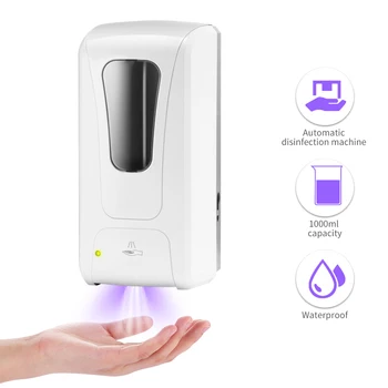 

1000ML Automatic Induction Office Alcohol Sprayer Home Wall Mount Touchless Hand Sanitizer Disinfection Prevent Virus Family