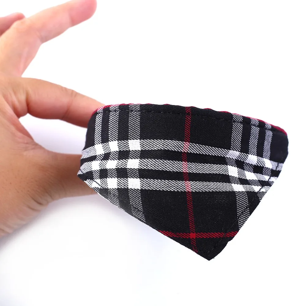 triangular collar M Поводок для собак, ошейник для прогулок, шотландский стиль, ошейник для собак, бант, цветочный принт для домашних животных, декоративная собачка, украшения для домашних животных - Цвет: triangular collar M