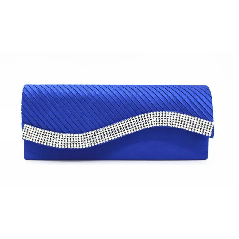 

Women Girls Clutch Envelope Handbag Satin Rhinestone Evening Bag Laides Wedding A69C