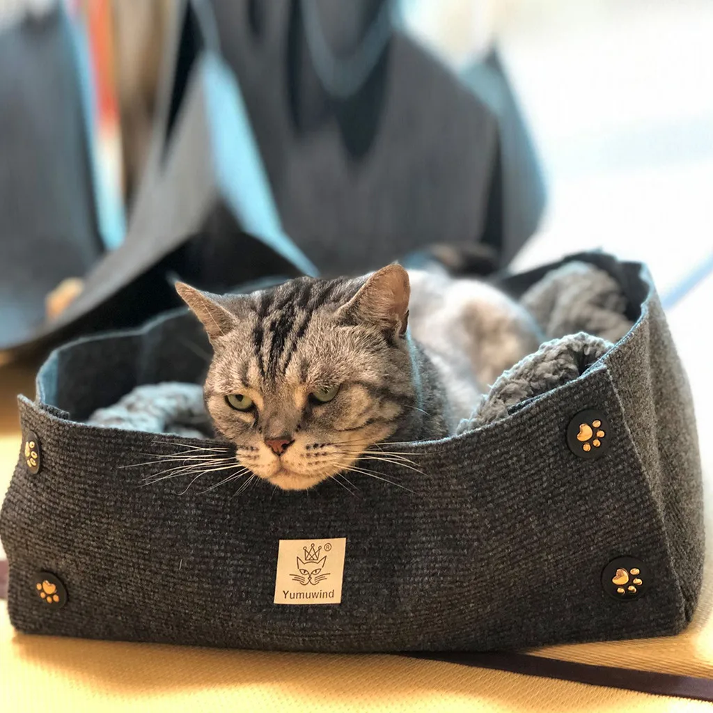 Собачий наполнитель для домашних животных, кровать для собак, удобный глубокий сон, кровать для кошек, съемная моющаяся плюшевая собачья будка, кровати для средних собак honden mand