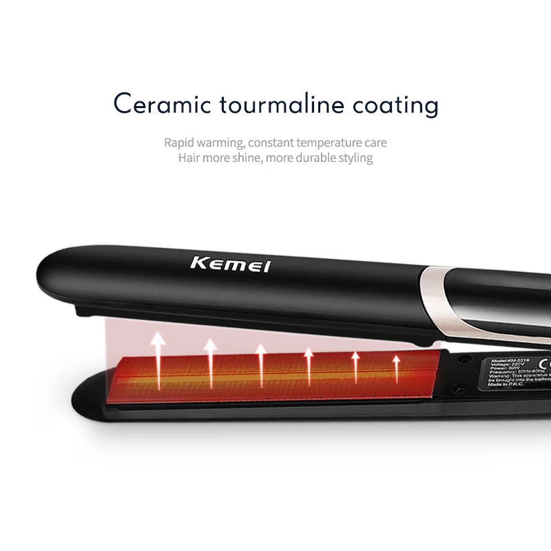 Kemei Выпрямитель для волос с инфракрасной функцией, утюжок для завивки, цифровое выпрямление, бытовые термостойкие Инструменты для укладки, 40D