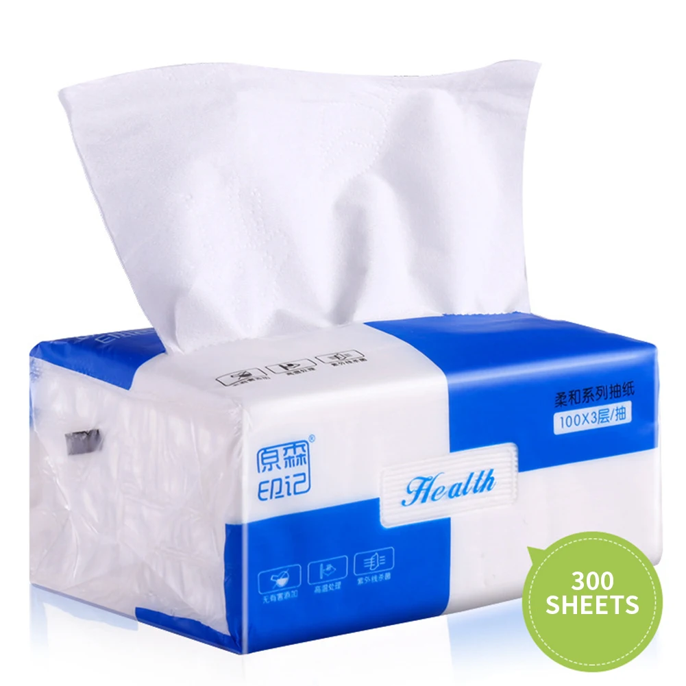 

10 packets of wood napkins are soft and non-irritating Draw paper Napkin Baby tissue Household paper towels bathroom restaurant