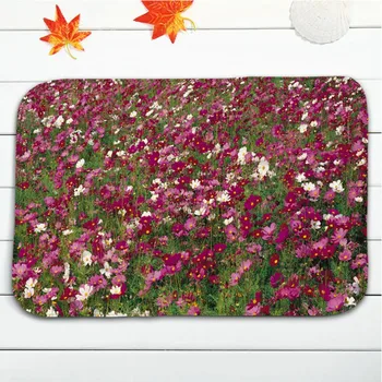 

3 Pieces Anti-Skid Bathroom Rugs Mats Sets-Valentine's Day Flowers Includes Washable Bath Rug Bath Mat, Bathroom Carpet Rug, Non