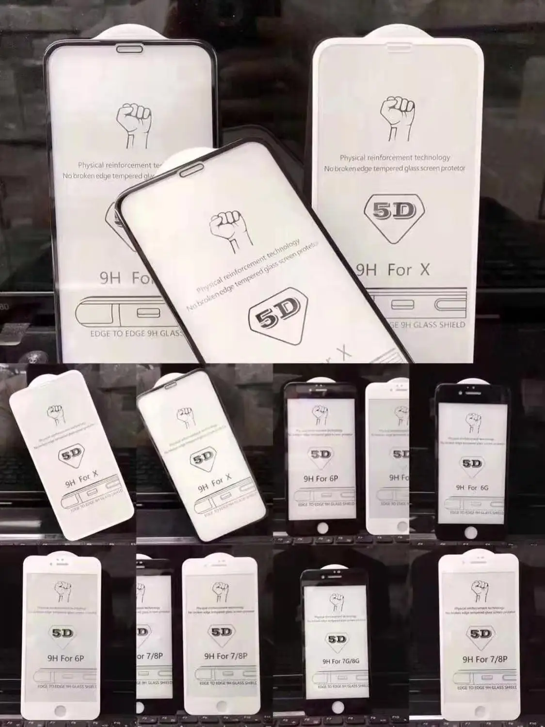Sinzean 1000 шт для IPHONE 11 Pro Max 5D/9D/10D закаленное стекло с закругленными краями для iPhone XS MAX/678 Plus 20D/111D защита экрана