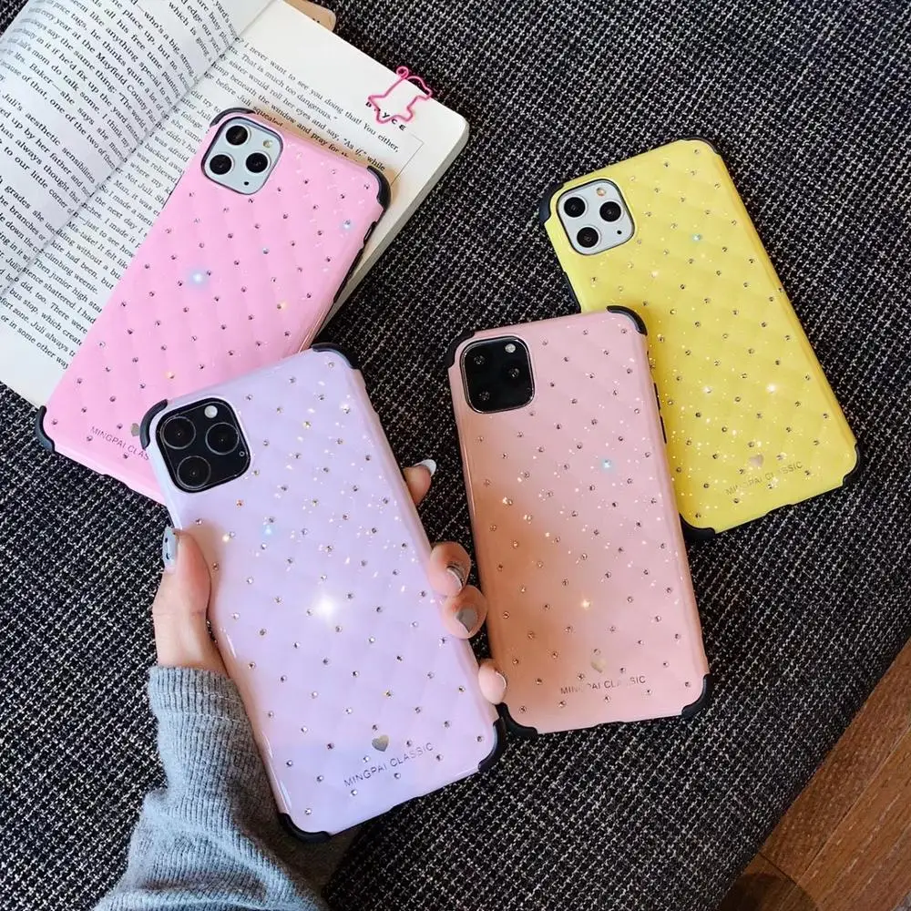 Luxury Candy Color Diamond Phone Case for iPhone 11 11pro max 6s 7 8 plus x xs xr xsmax Shockproof Shell Cover Coque |