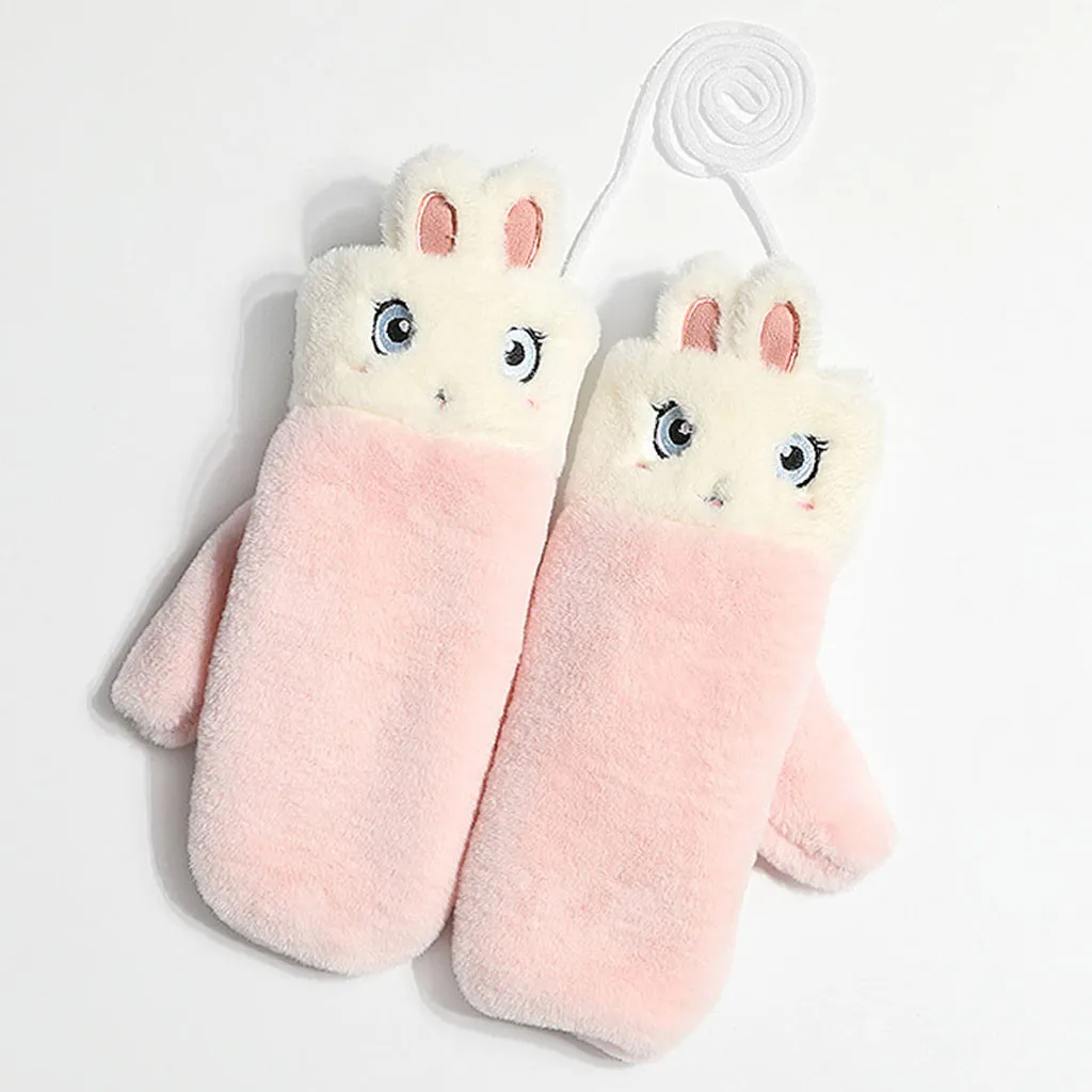 Женские зимние перчатки для девушек милые Мультяшные перчатки Плюшевые варежки мягкие теплые утолщенные перчатки женские перчатки зимние вязаные перчатки guantes mujer