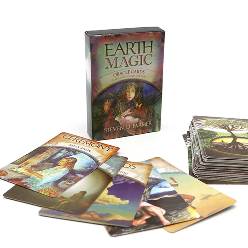 

2019 earth oracle cards deck, 48 cards, earth magic, read fate tarot card game for personal use board game