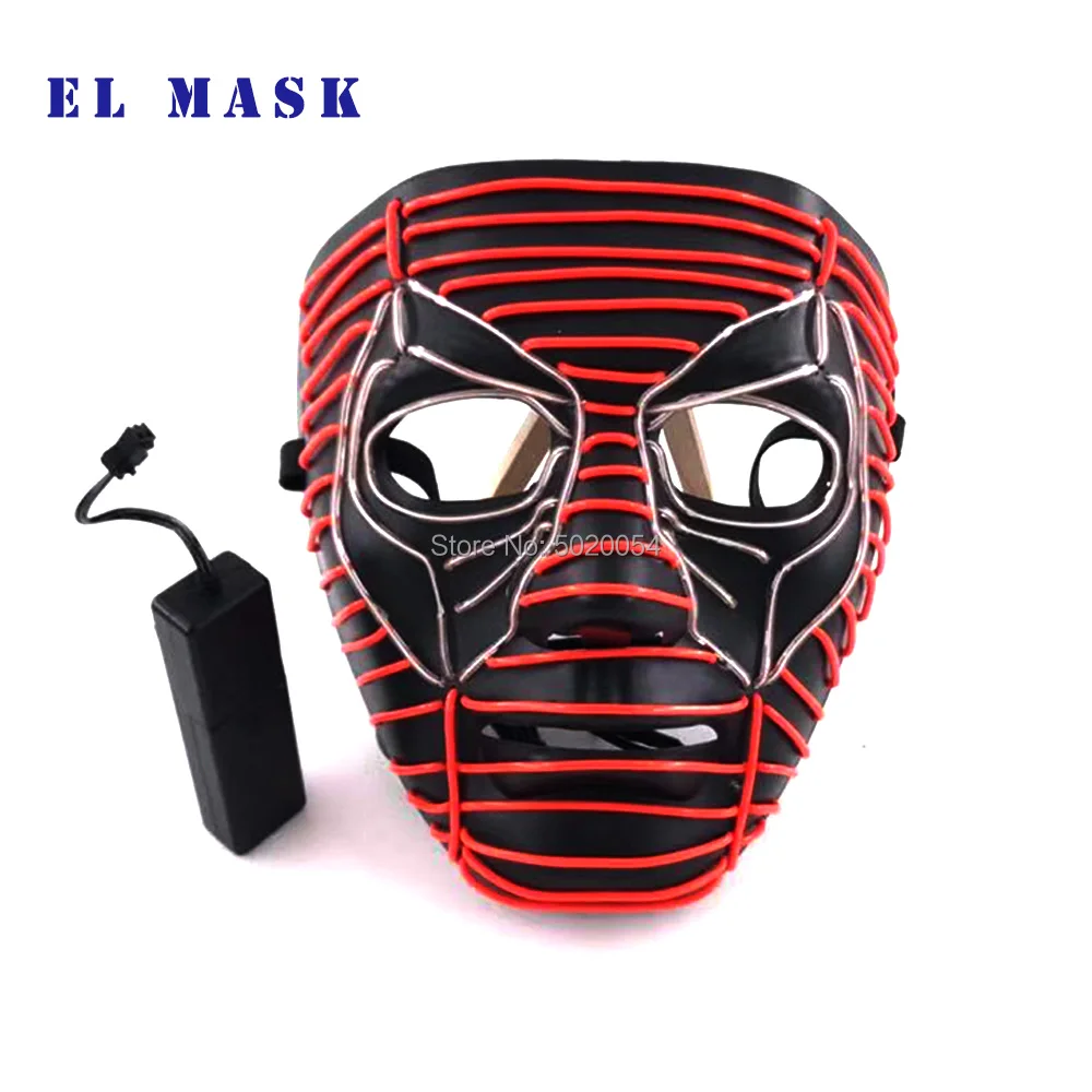 GZYUCHAO EL Рик и Морти Косплей из фильма EL маска неоновая светящаяся страшная маска Вечерние Маски для косплея на Хэллоуин