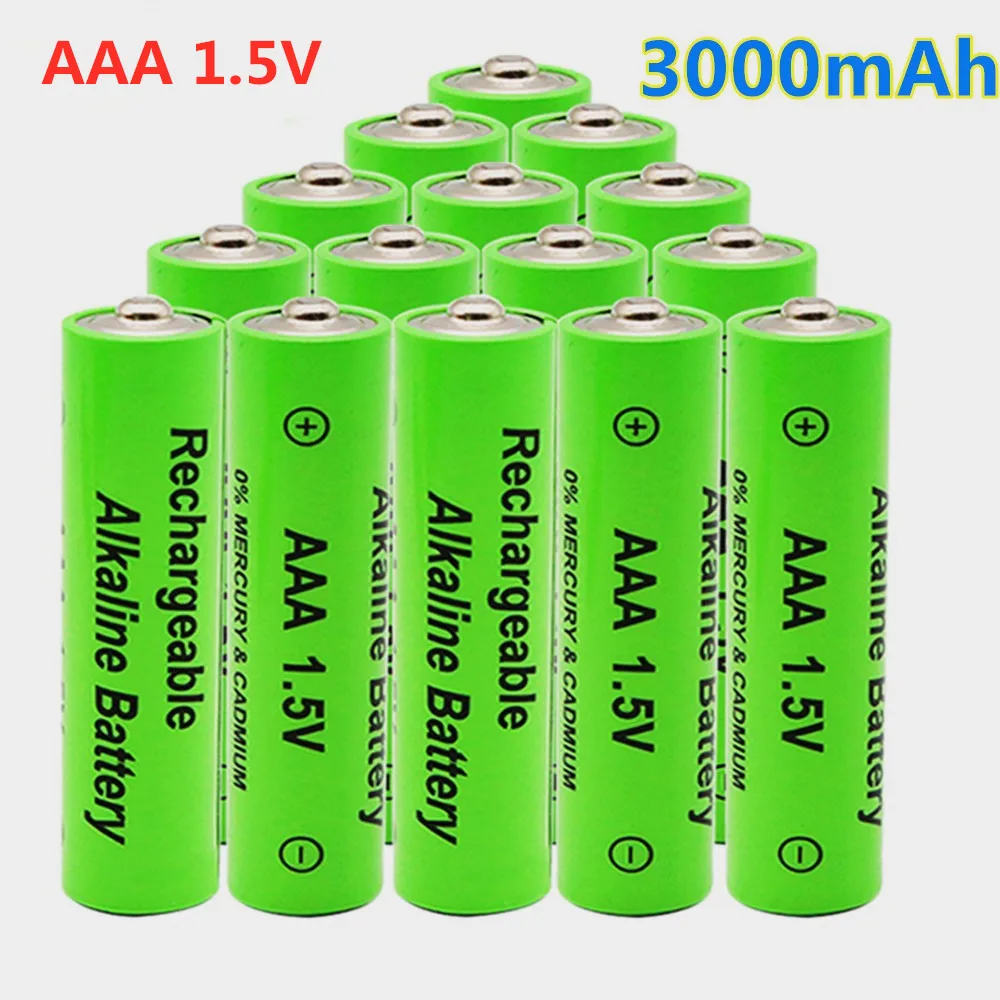 2-20pcs 1.5V AAA battery 3000mAh Rechargeable NI-MH 1.5 V for Clocks mice computers toys so on+free shipping | Электроника