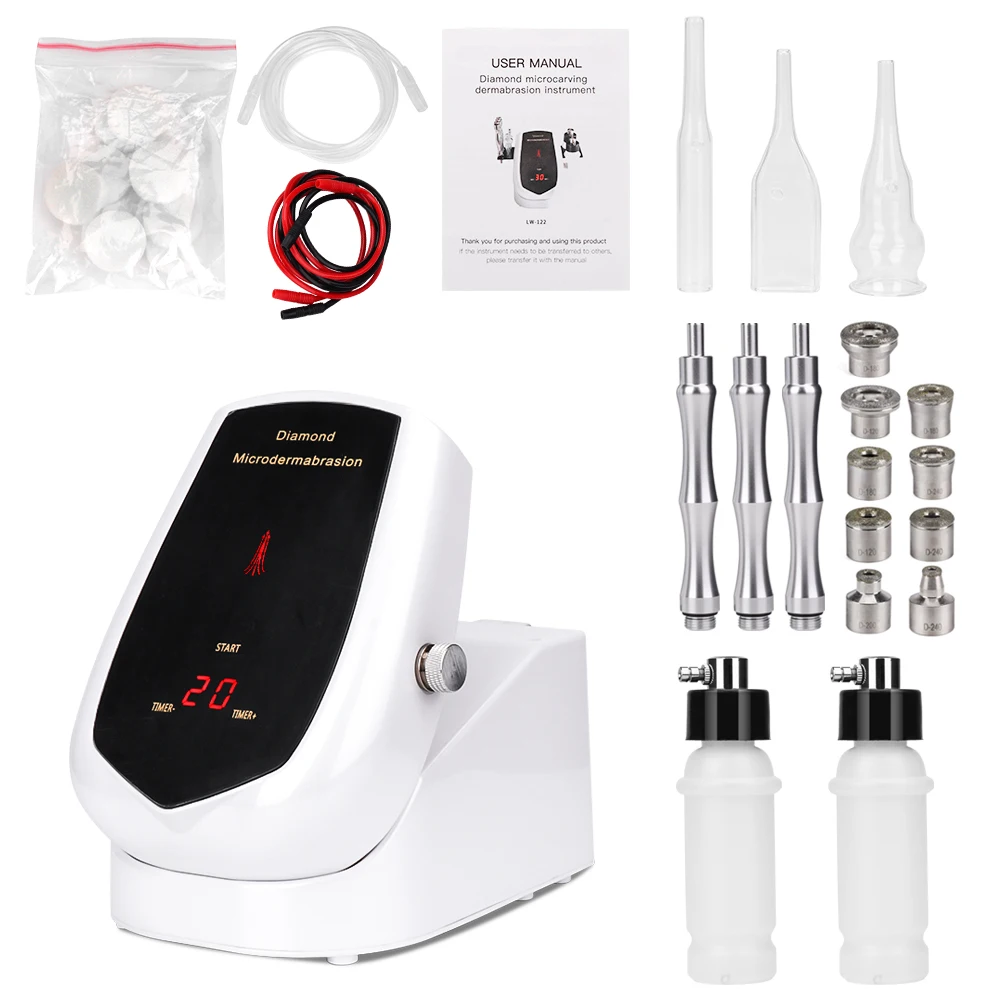 3 in 1 Diamond Microdermabrasion Machine Blackhead Remover Facial Skin Exfoliators Water Spray Face Peeling Skin Tools