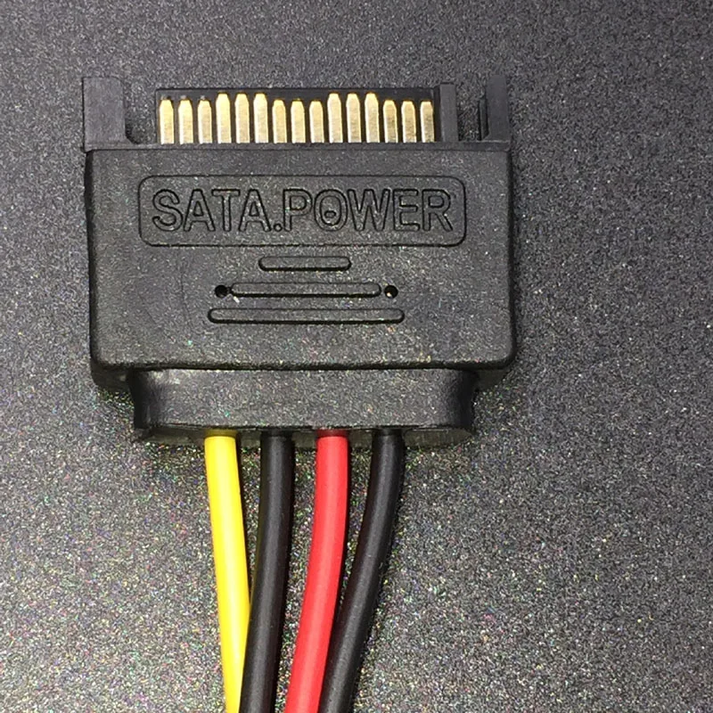 New SATA to 4Pin Power Cable Serial ATA 15pin Male to Molex IDE 4pin Female Power Supply Cable for BTC Miner Mining Machine 20CM