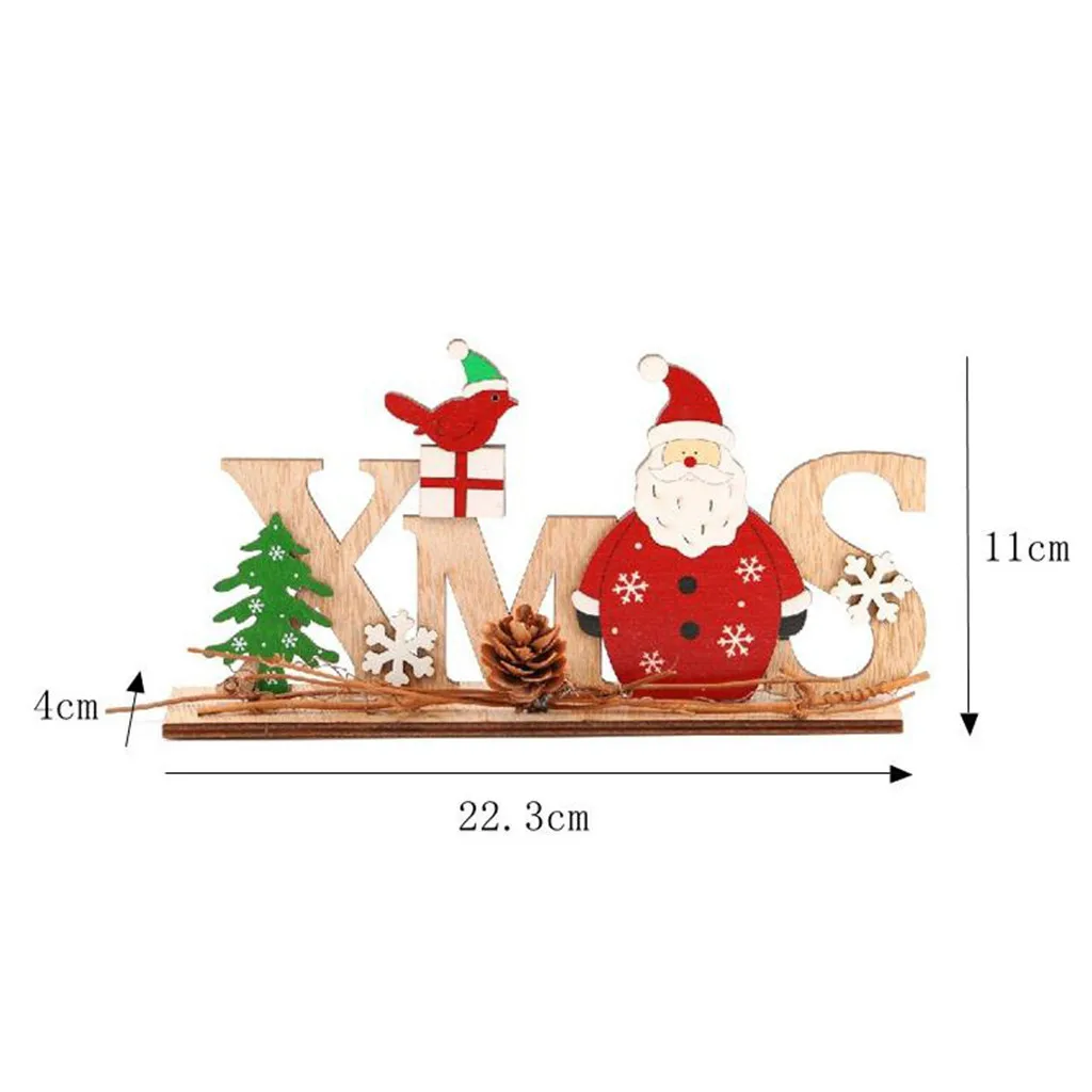 Рождественские вечерние украшения для дома, подарок на год, деревянные буквы, настольные украшения для пожилых людей, горячая Распродажа#25