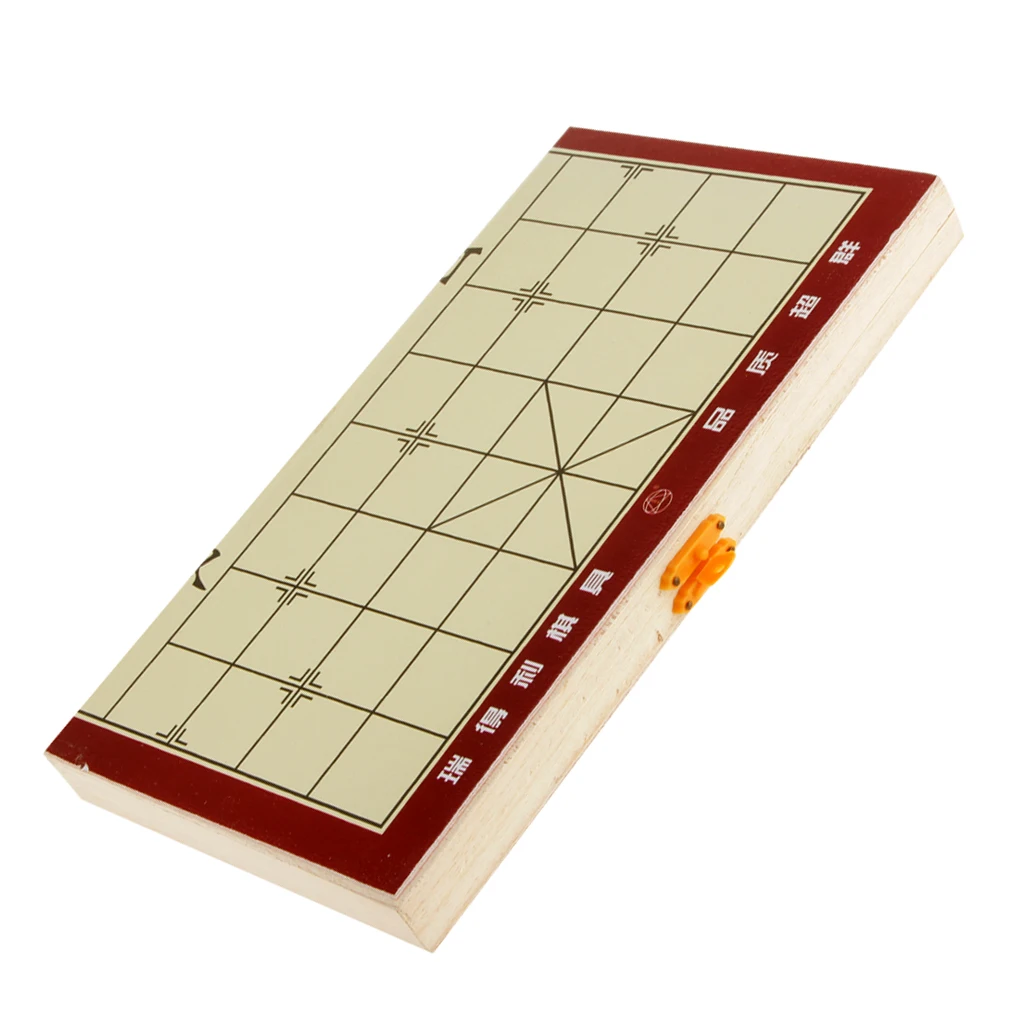 Mini Foldable Board Game Chinese Traditional Game Gathering Party Game Portable Xiangqi Chinese Chess Set 25mm Pieces Diameter
