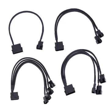 

4 PIN Fan Extention Cables PWM 4P Cable 4 PIN Power Cables For Computer Case Mainboard Connectors Fan Splitter Mainboard CPU