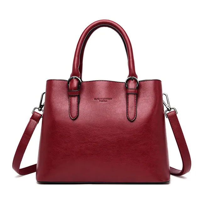 Wine Red Модные женские сумки-тоут роскошные сумки от известных дизайнеров сумка ведро из натуральной кожи сумка на плечо повседневные сумки через плечо для женщин Sac - Цвет: Wine Red