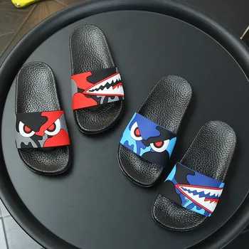 

Kids Slipper Cute shark Indoor Slippers Toddler Boys Girls Summer Home Flip Flops Children Bedroom Shoes Beach Slipper
