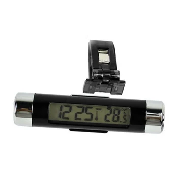 

High Quality Car Electronic Clock Thermometer Electronic watch Car Interior Temperature LCD Digital display with backlight