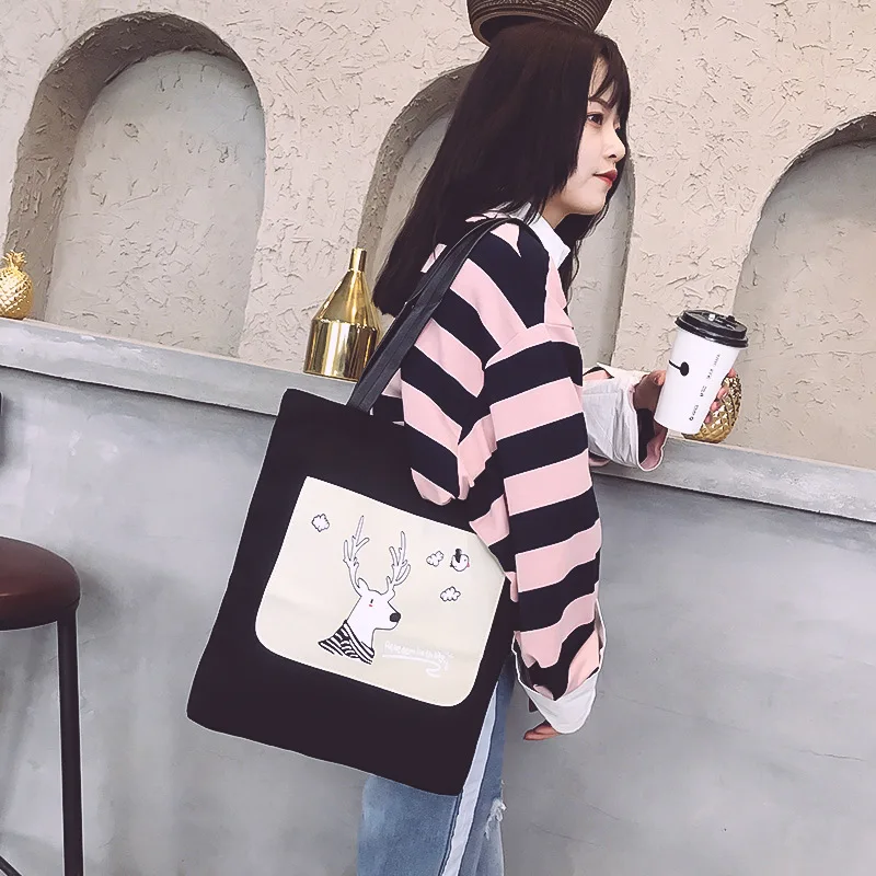 Новая стильная женская сумка в Корейском стиле из холщовой кожи, сшитая художественная и художественная парусиновая сумка, простая универсальная тканевая сумка, сумочка Sho