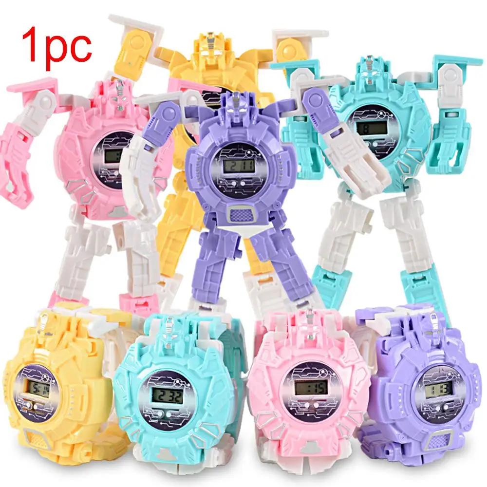 

Children's Toy Deformation Robot Watch Children Electronic Wristwatch Robots Transformation Creative Cartoon Figures Kids Gift
