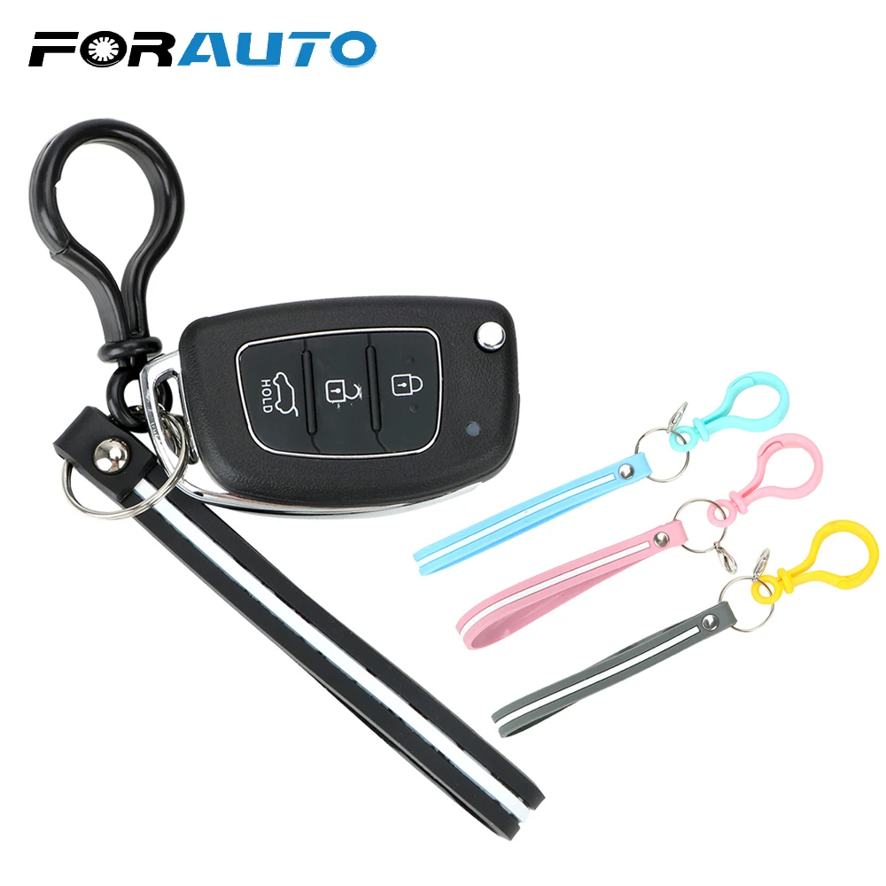 

FORAUTO Car Keychain PVC Key Ring Key Holder Personalized Car Keyring Car-styling Auto Accessories