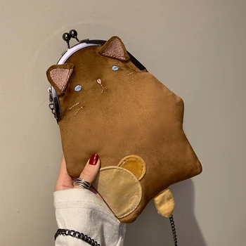 

Bag female Korean version of the wild shoulder fashion cartoon personality girl Messenger bag