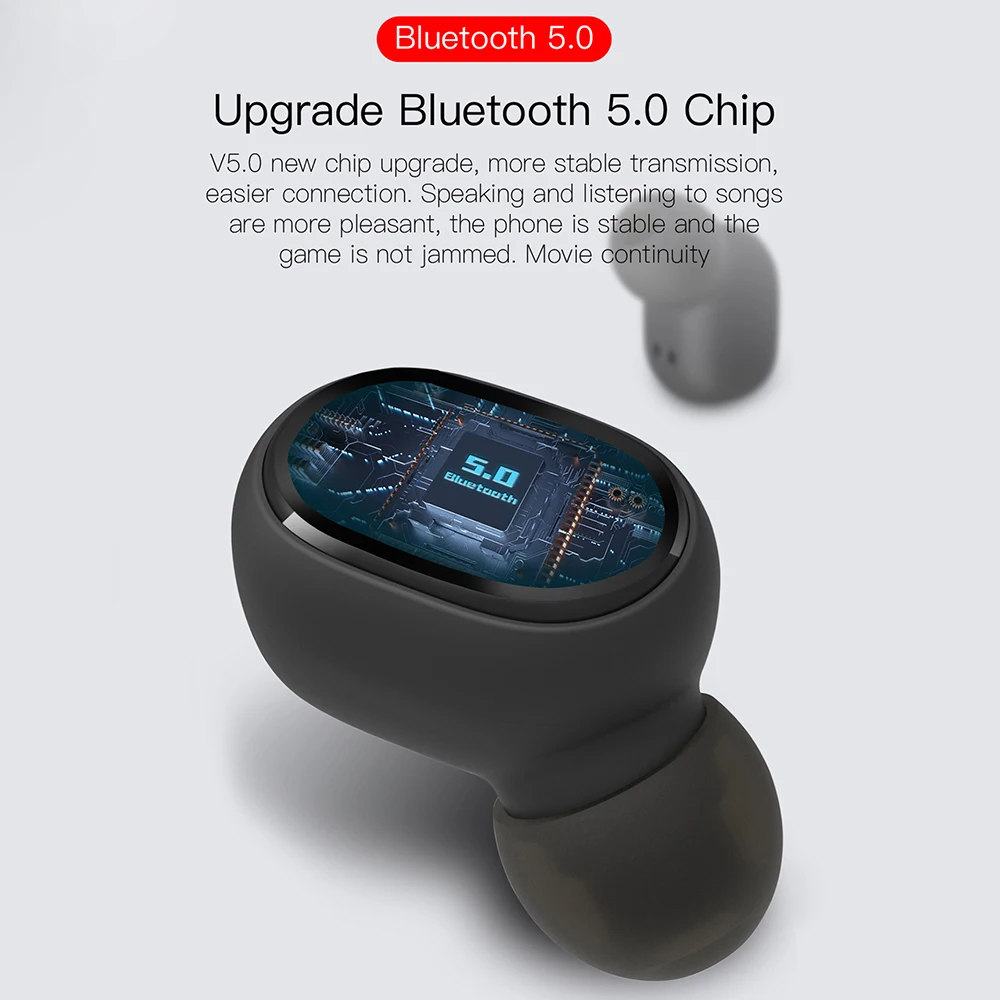 E6S TWS bluetooth Earphone LED Display Auto Pairing Headset With Dual Mic 3D Stereo Sound Waterproof Sweatproof Sport Earbud