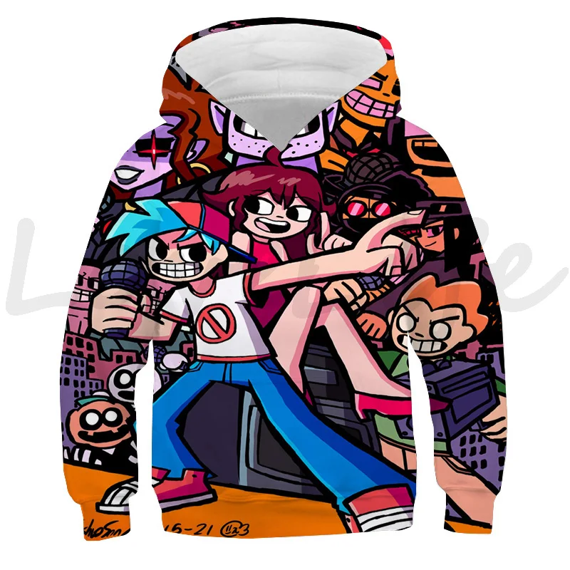 thumbnail image 1 of Nueva sudadera con capucha con estampado 3D Friday Night Funkin para niños, ropa para niños, sudadera de moda para niños, ropa de calle, juego de anime, camisetas de gran tamaño, 1 of 4