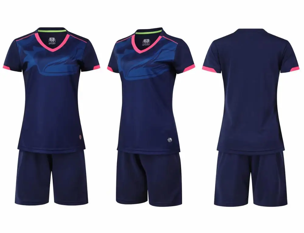 Women Female girl Soccer Jersey Set Football Jersey Tracksuit Soccer V neck Training Suit survetement Football Sport Uniform