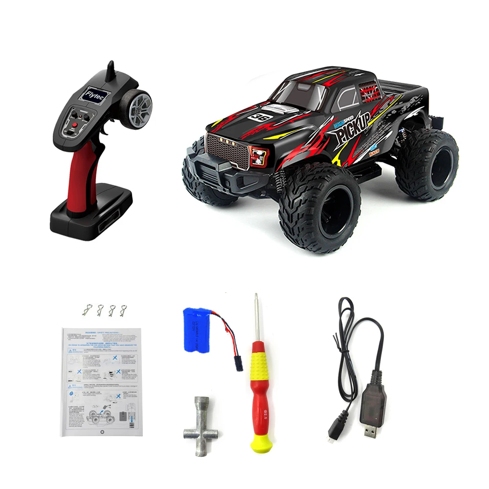 Flytec 8897 1/12 RC Автомобиль SUV Drit внедорожный пикап 35 км/ч 4WD 2,4G пульт дистанционного управления с 2 батареями RTR для детских игрушек - Цвет: 1 Battery