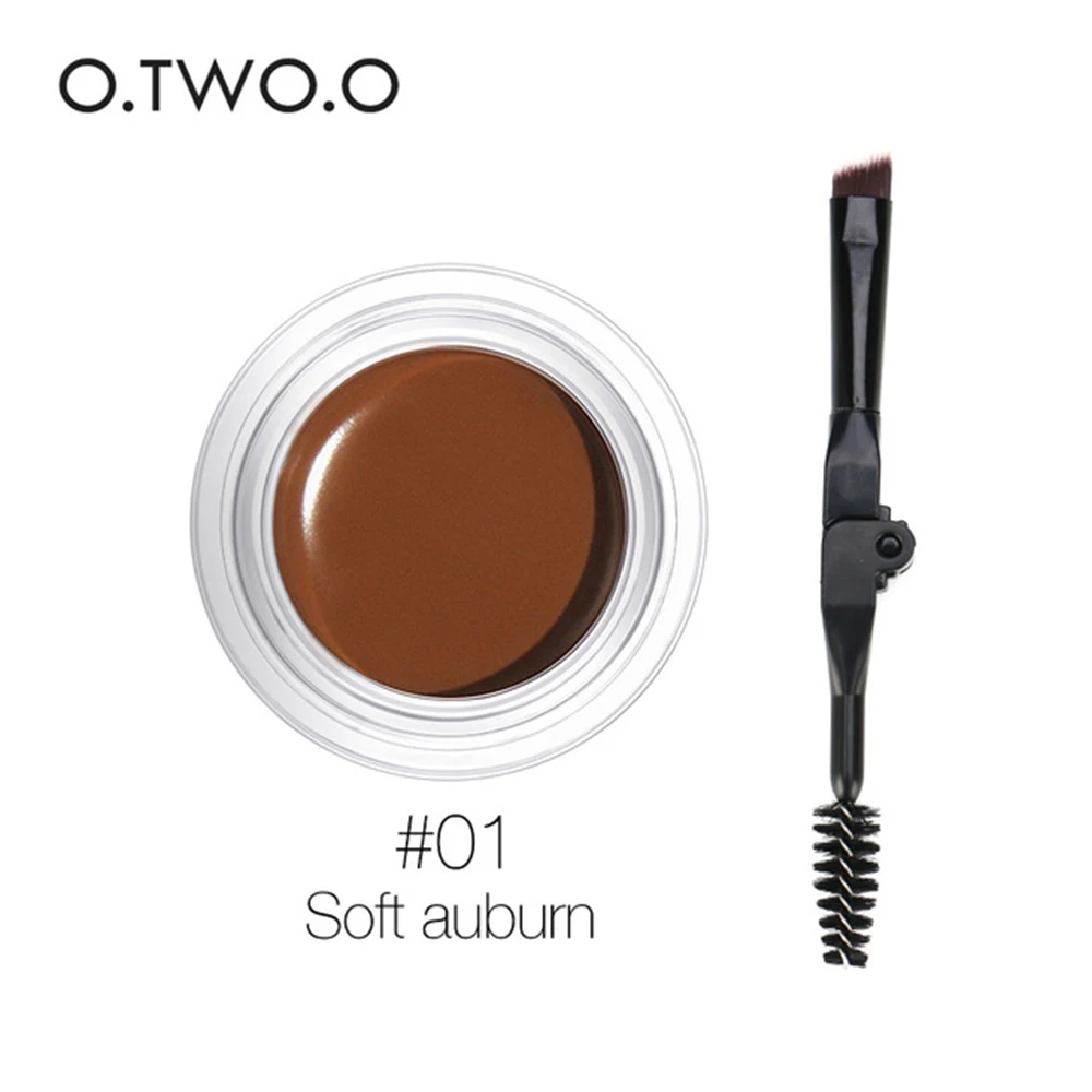 01 O.TWO.O Eyebrow Gel 6 Color 3D Natural Brown Eyebrow Shade With Brush Long Lasting Makeup Professional Brow Paint Women Cosmetic - Цвет: 01