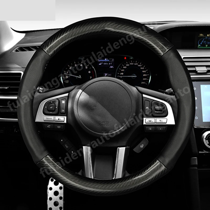 1 шт. для Subaru Forester датчик для impreza Exiga XV 38 см Производительность углеродное волокно стиль Нескользящая роскошная крышка рулевого колеса автомобиля