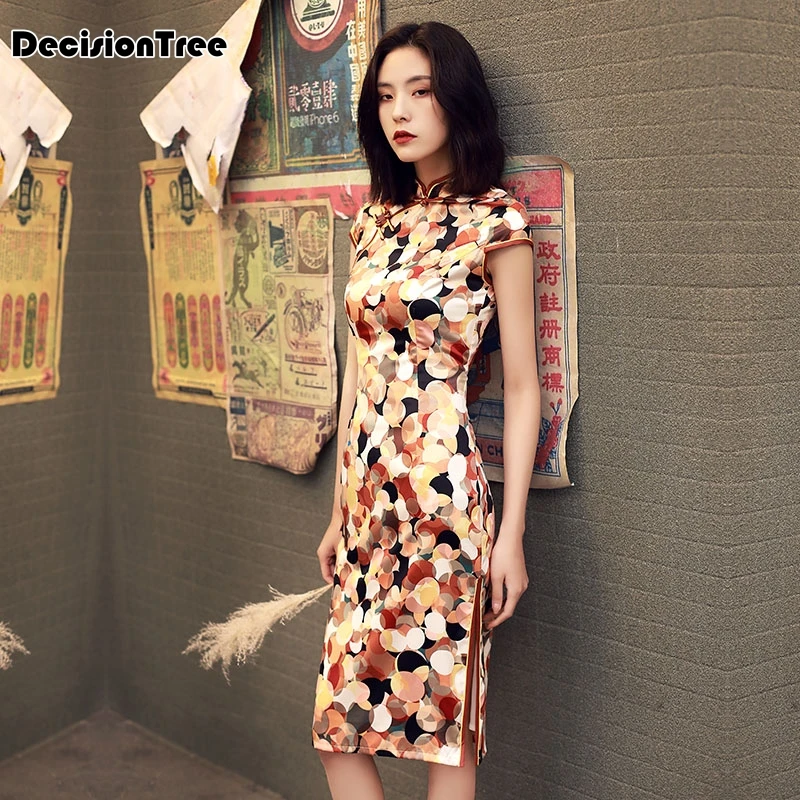 2019 традиционное китайское платье длинный cheongsam qipao новый костюм, китайский, традиционный платье-чонсам