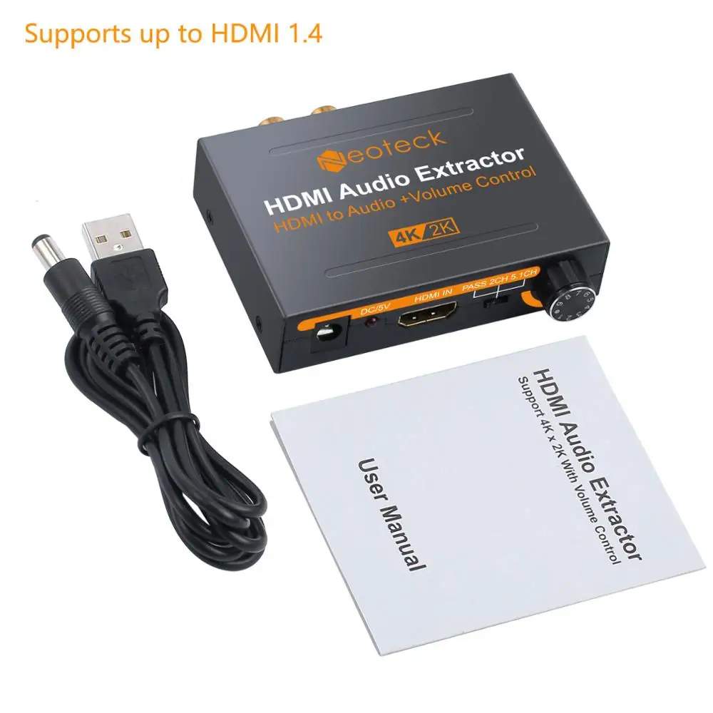 LiNKFOR 4K Ultra HD 3D HDMI 2 0 Audio Extractor Splitter HDMI to Optical TOSLINK SPDIF 3 5mm Headphone Stereo Audio Converter