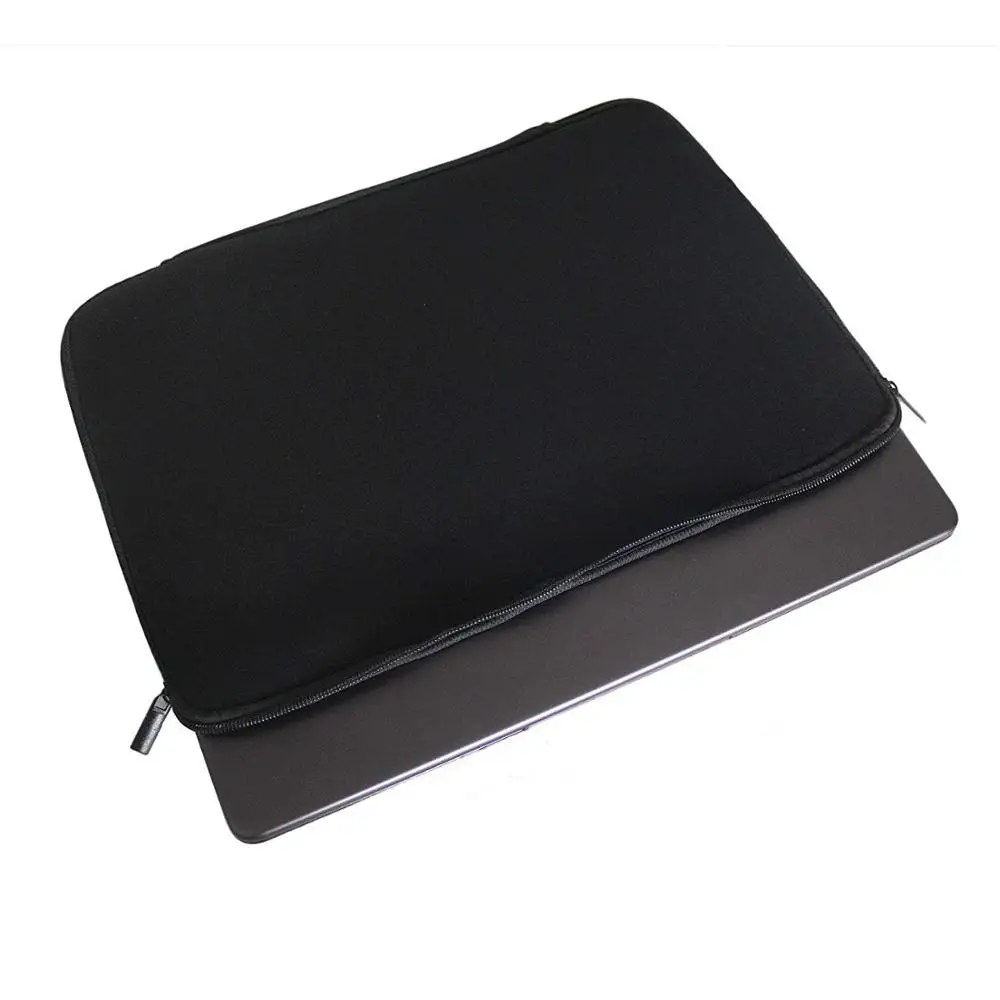 1" сплошной черный ноутбук рукав сумка водонепроницаемый неопрен чехол с 4 Strps для 14,1" hp Dell Thinkpad lenovo acer Toshiba