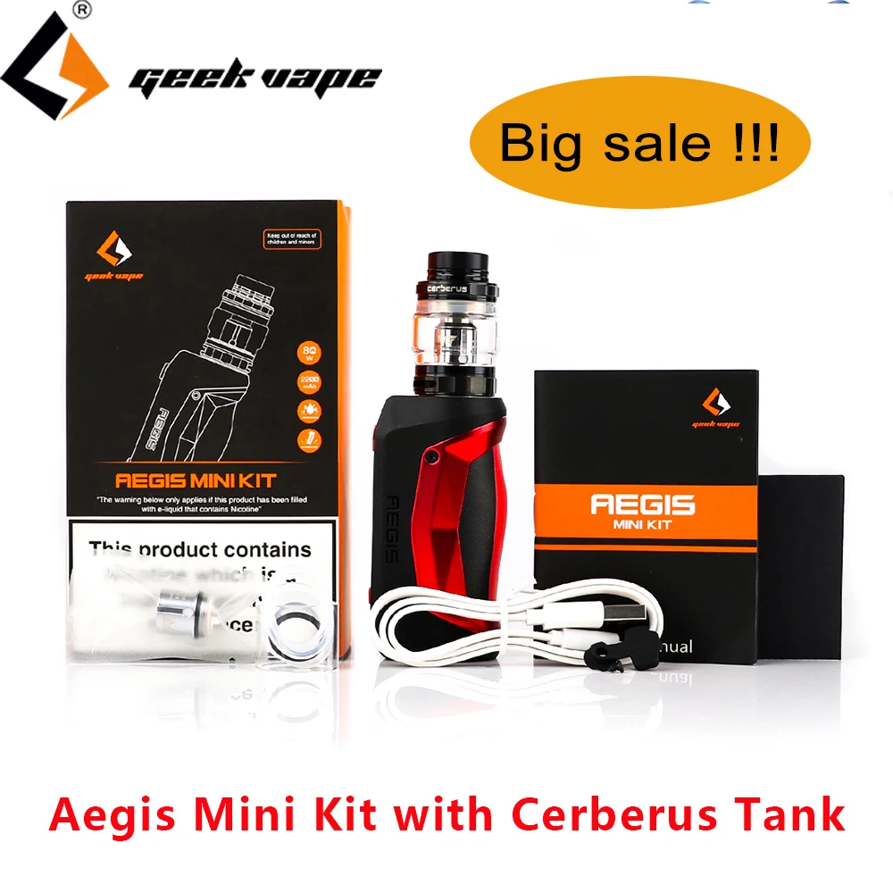 Электронная сигарета Geekvape Aegis mini 80 Вт комплект 2200 мАч и Быстрая зарядка aegis мини