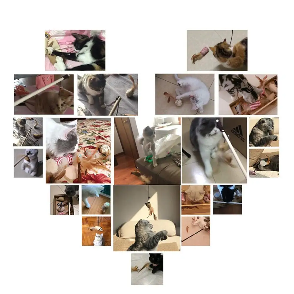 7 шт./компл. Мышь cat tease Стик перо+ агавы волокна/бархат+ деревянный стержень кошка игрушка интерактивная игрушка для кошек кошка игрушка С Кошачьей Мятой рыбы
