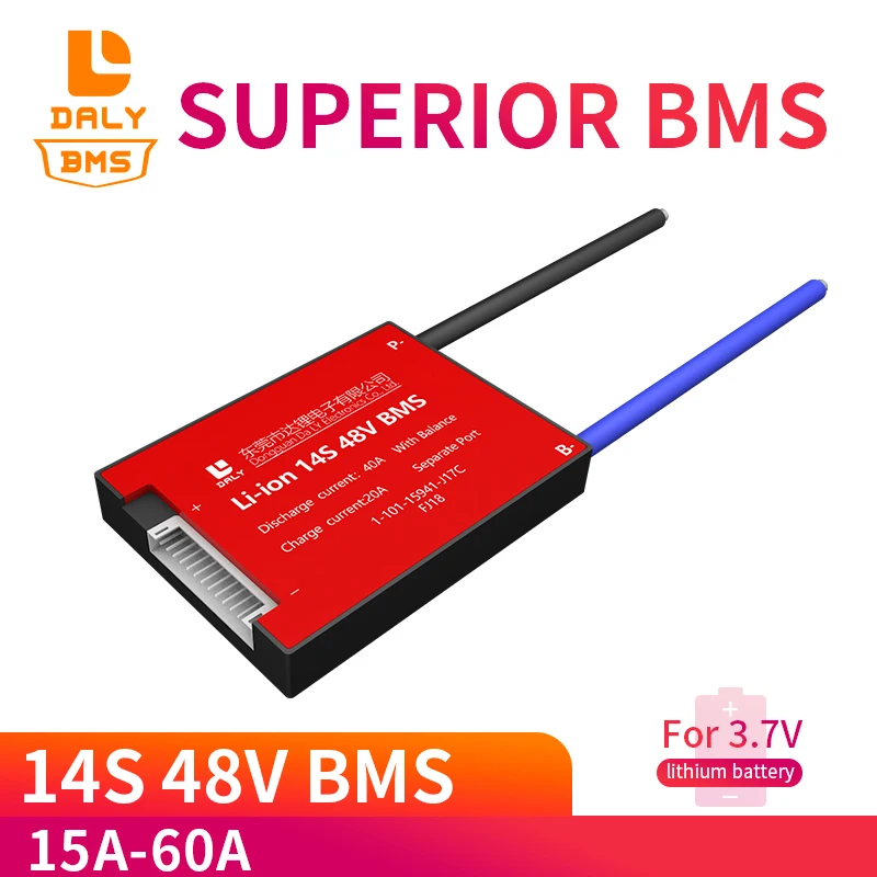 Защитная плата BMS PCM для литий ионных и аккумуляторов 3 7 в 14S 48 В 20A 30A 40A 60A 18650 с
