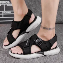 INS/Новинка года; летние мужские сандалии; нескользящие повседневные мужские спортивные сандалии в Корейском стиле; модные мужские сандалии