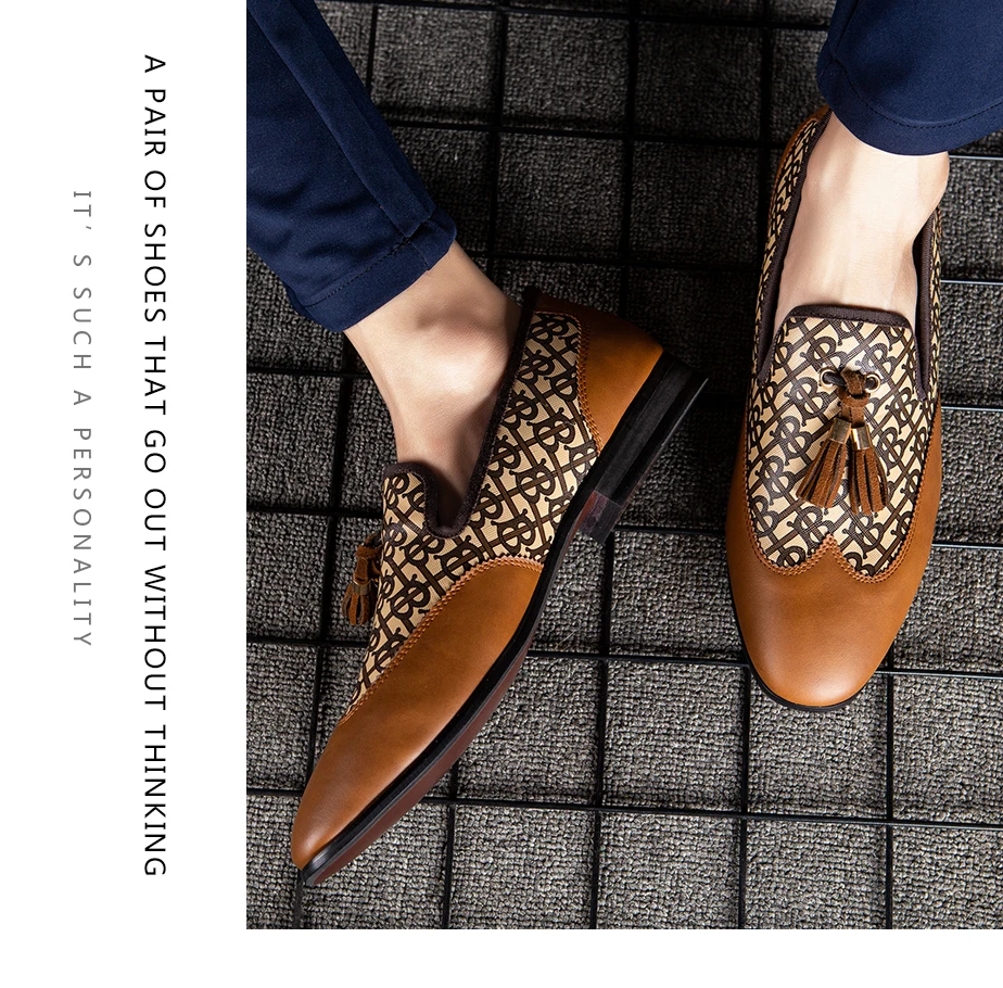 MEIJIANA Men's Loafers Black Wedding Shoes Men Stylish Lazy Shoes Driving Shoes