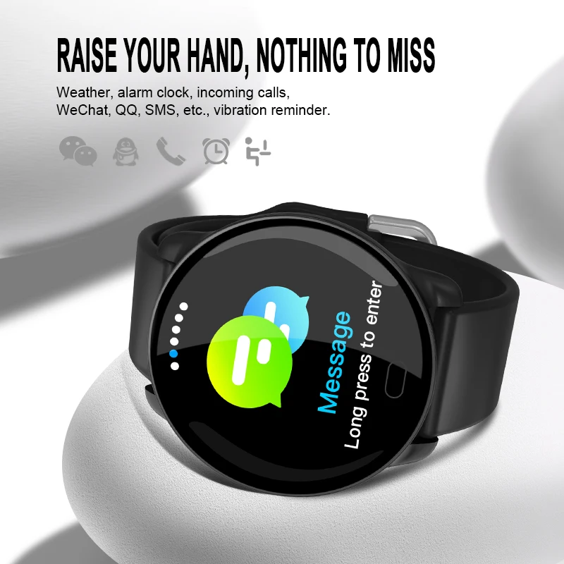 

696 K9-WF Full Touch Pedometer Smart Watch Fitness Tracker Heart Rate Monitor Blood Pressure Smartwatch Monitor Smart Bracelet