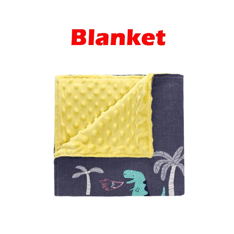 Dinosaur Blanket Детское одеяло с плюшевая игрушка для новорожденных термохлопок+ флис мягкие постельные принадлежности для новорожденных детская коляска одеяло-конверт - Цвет: Dinosaur Blanket