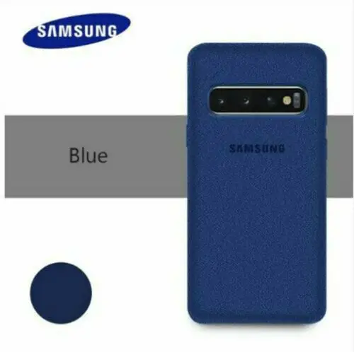 Для samsung Galaxy S10 Plus S10 Real Alcantara чехол роскошный материал чехол - Цвет: Синий