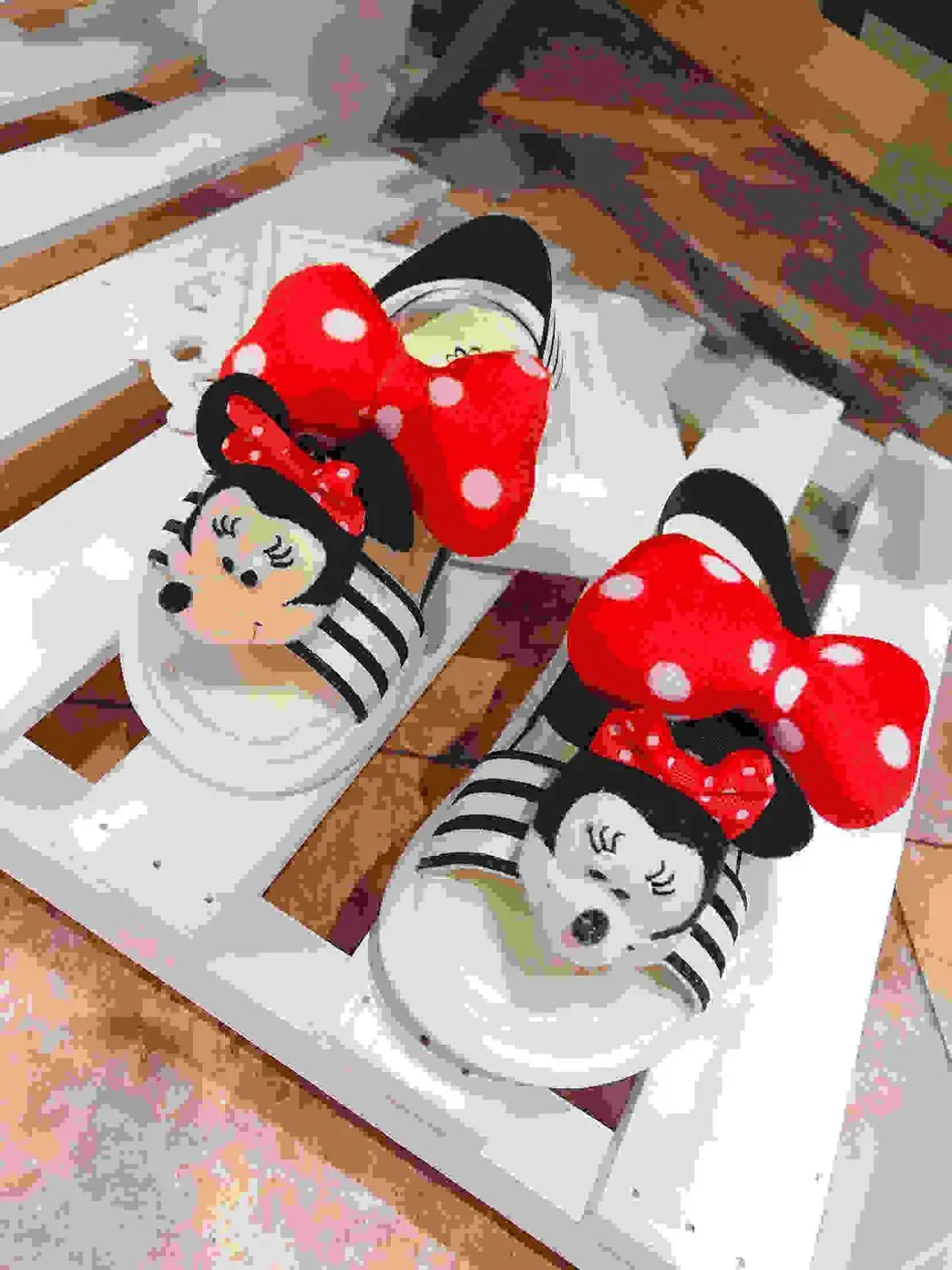 Disney детская с рисунком Минни и бантом тапочки на нескользящей мягкой подошве сандалии для девушек сандалии на каждый день для девочек, детские сандалии - Color: A