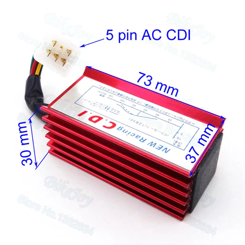 Гоночная катушка зажигания и 5 контактная Свеча AC CDI A7TC для 50 70 90cc 110cc 125cc 140cc 150cc 160cc
