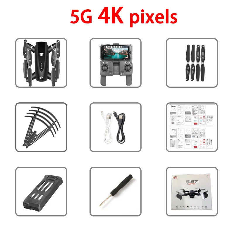 5G 4K pixels Дрон 4k HD камера gps Дрон 5G WiFi FPV 1080P без возврата сигнала RC вертолет полёт 20 минут Квадрокоптер Дрон с камерой - Цвет: 5G 4K pixels
