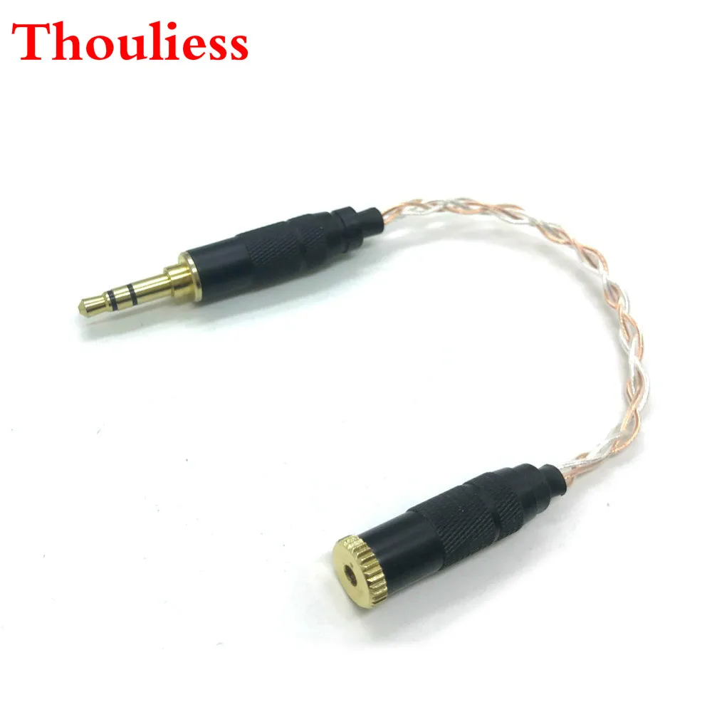 

Thouliess 10cm 3.5mm Stereo Male to 2.5mm TRRS Balanced Female Hi-End Audio Adapter Copper Silver Plated Cable