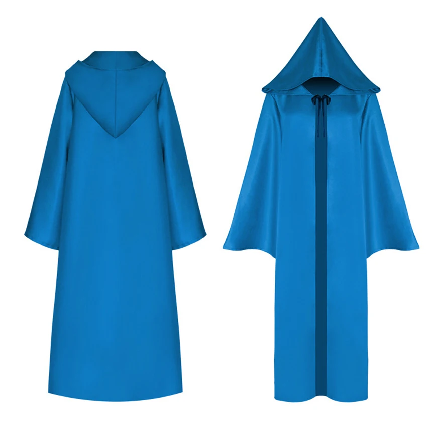 Halloween Party Costumes Children and Adults Cosplay Black Knight Cloak Costumes Unisex Solid Costumes Clothes