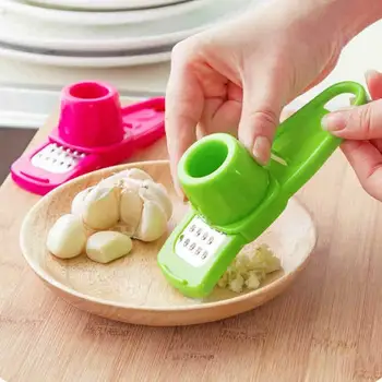 

Hot Multi-function Manual Garlic Presser Garlic Grinding Slicer Chopper Stainless Steel Garlic Presses Kitchen Creative Tool